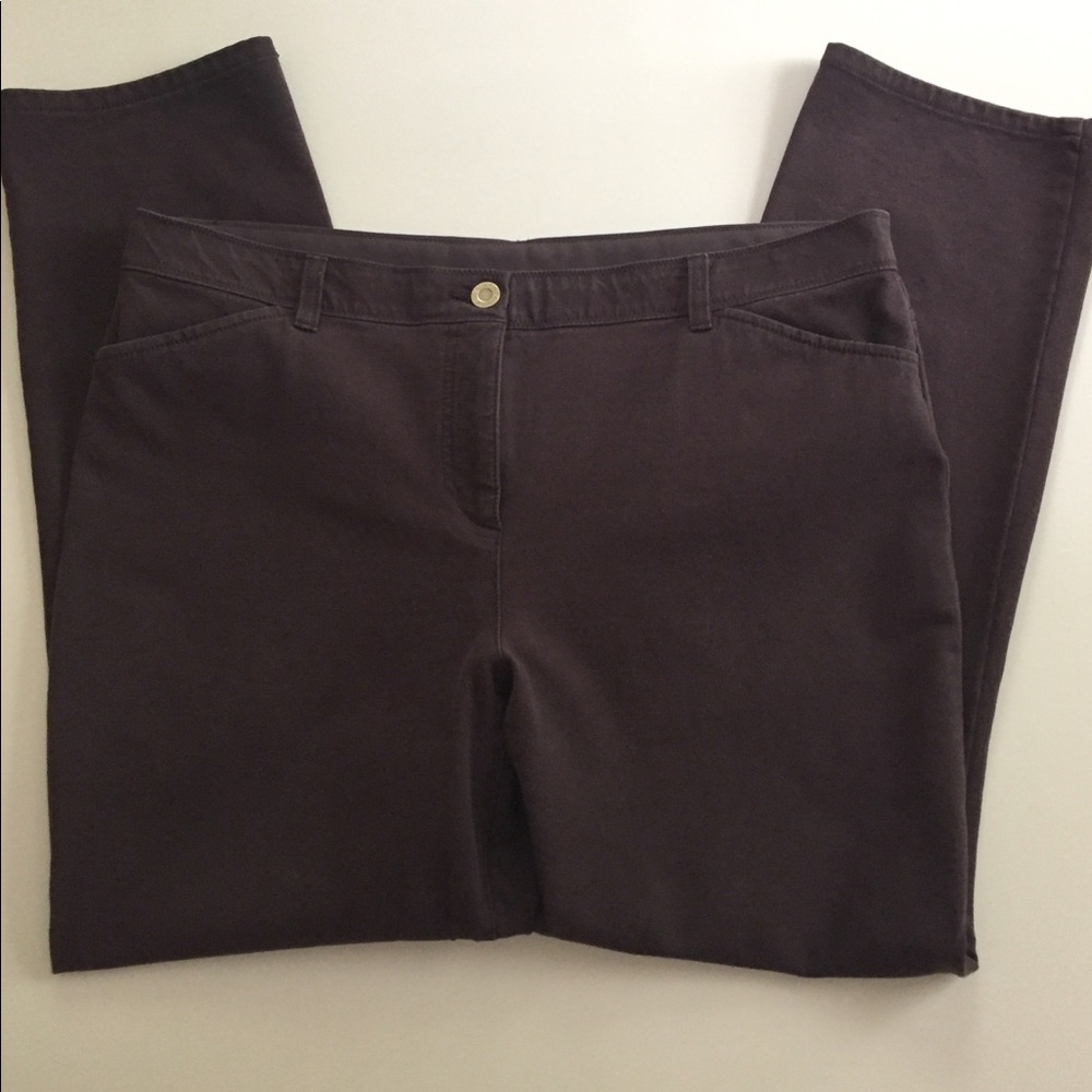Chico’s So Slimming DK Brown Jeans Size 3/XL/16